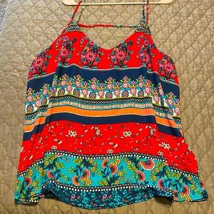 Multi-colored Chiffon Tank top
